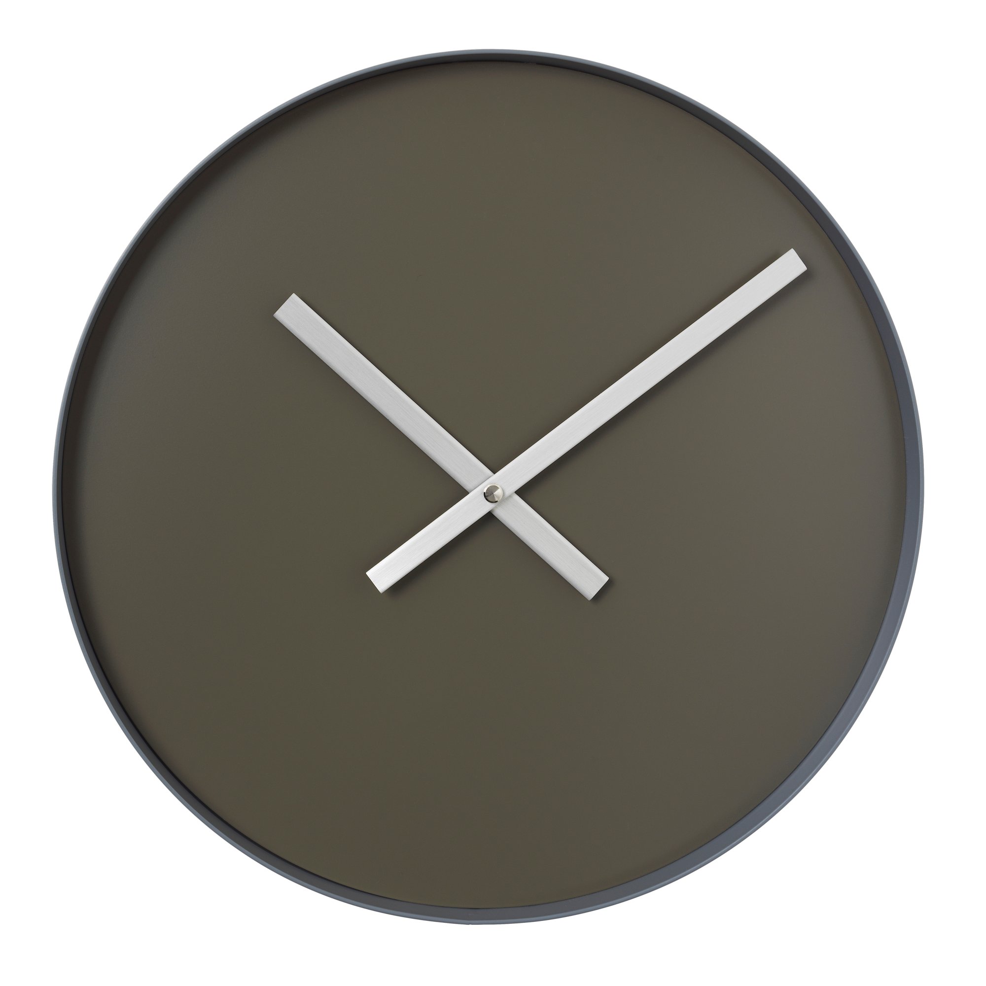 Blomus Rim Wall Clock 20cm/8in Tarmac Olive Face/Steel Grey Rim並行輸入  掛け時計、壁掛け時計