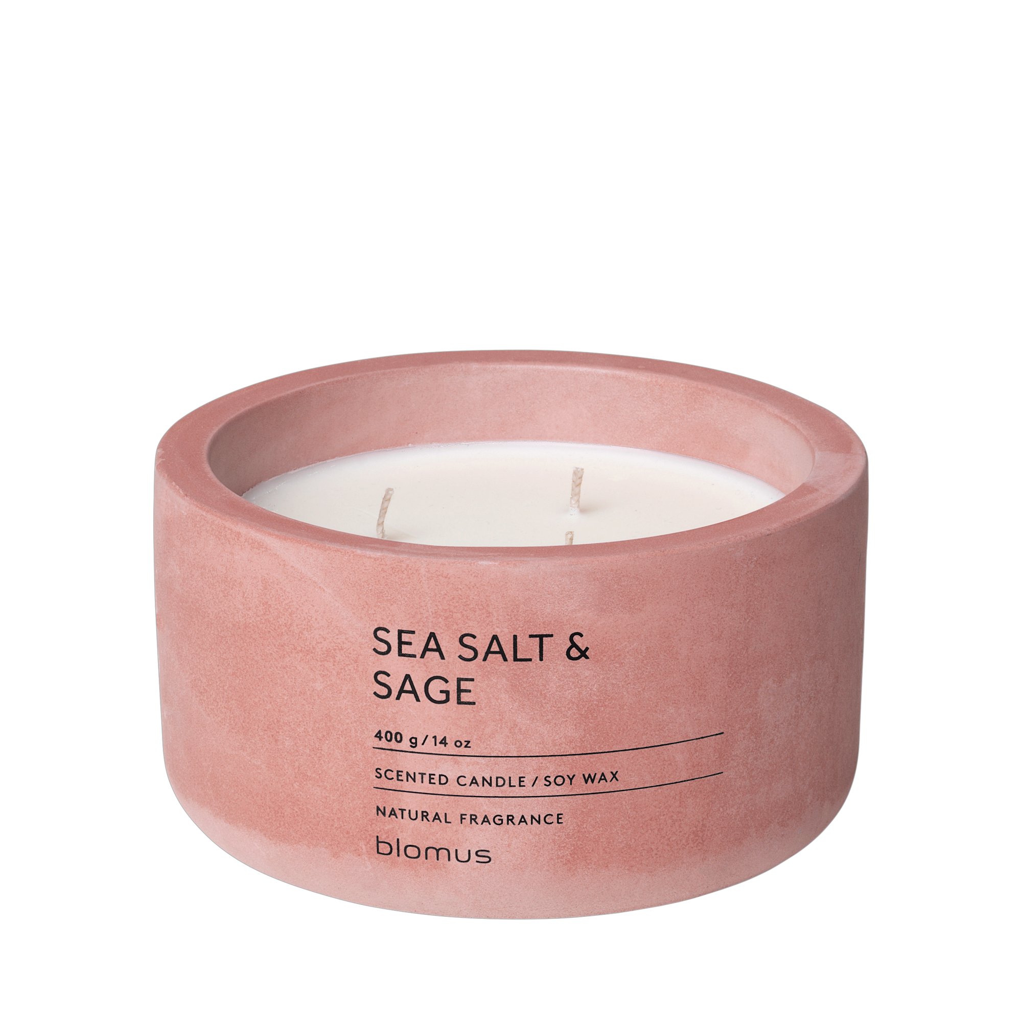 Duftkerze -FRAGA- Farbe: Withered Rose - Duft: Sea Salt & Sage Ø 13 cm  (65956)