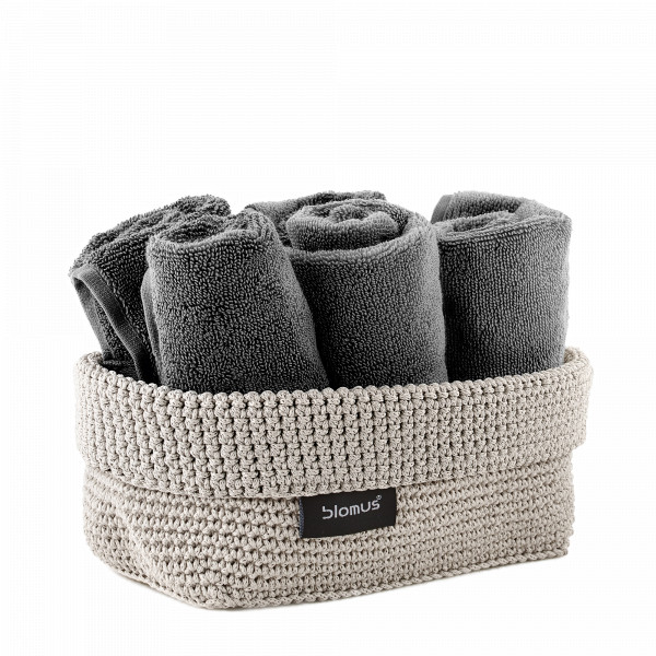 TELA Crochet Basket L Sand | blomus