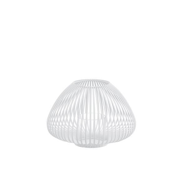 LYVA lantern S White with glass cylinder, indoors | blomus