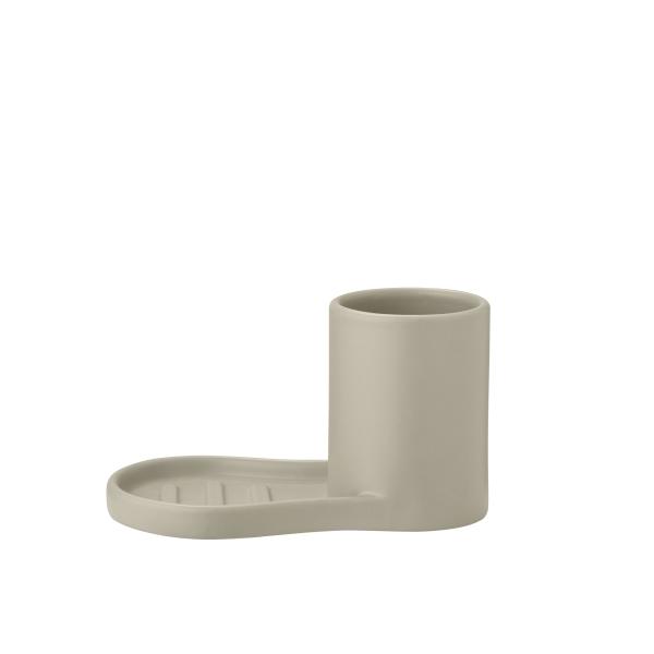 PIRO Dish Set, Nomad, stoneware, with tray & cup | blomus