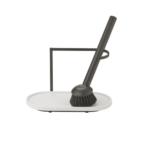 Spülset DHUVA, Lily White Beton Metall inkl. Bürste | blomus