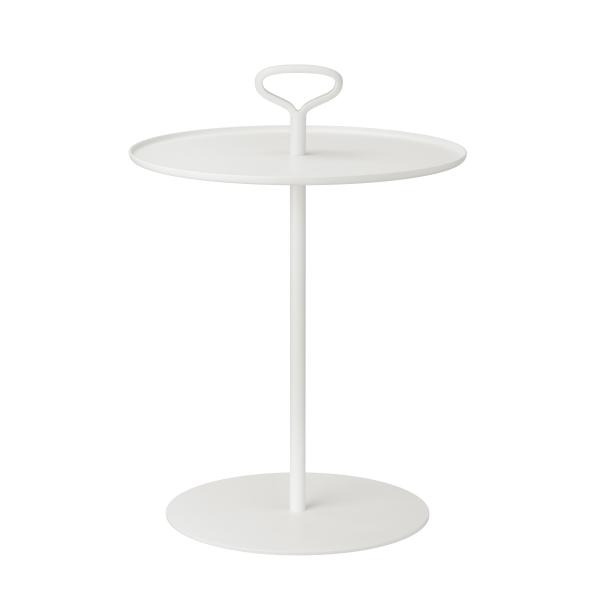 blomus PORTER garden side table Granite Grey Ø 42 cm, mobile side table made of aluminium, lightweight & robust, with handle, design Sebastian Herkner