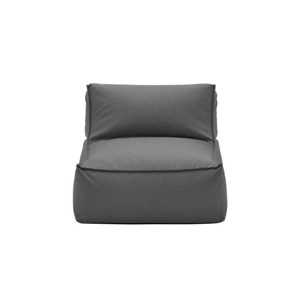 blomus STAY Lounger Chair Coal, Outdoor-Loungesessel, Kunstfaser & Kunststoff, wasserabweisend, schnelltrocknend, Design kaschkasch
