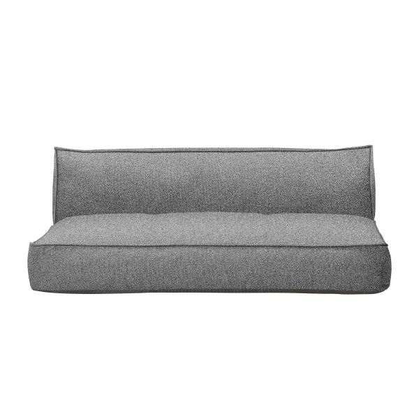 blomus STAY 3-Sitzer Sofa Stone Bouclé, Outdoor Lounge-Sofa, Kunstfaser, wasserabweisend, schnelltrocknend, 2-lagiger Premium-Boden, Design kaschkasch