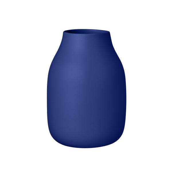 blomus COLORA Vase Mazarine Blue Größe L, große Keramikvase mit mattem Finish, hochwertige Handarbeit, moderne Designvase, dekorativer Blickfang