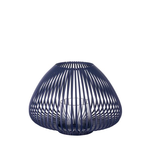 blomus LYVA lantern S Ocean Cavern, steel & glass, glass cylinder, filigree struts, indoor lantern