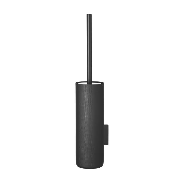 blomus MODO ROF toilet brush, black, stainless steel, knurled surface, wall bracket