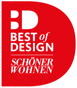 Logo des „Best of Design Award“ für das Regal „SUKOYA“ von blomus