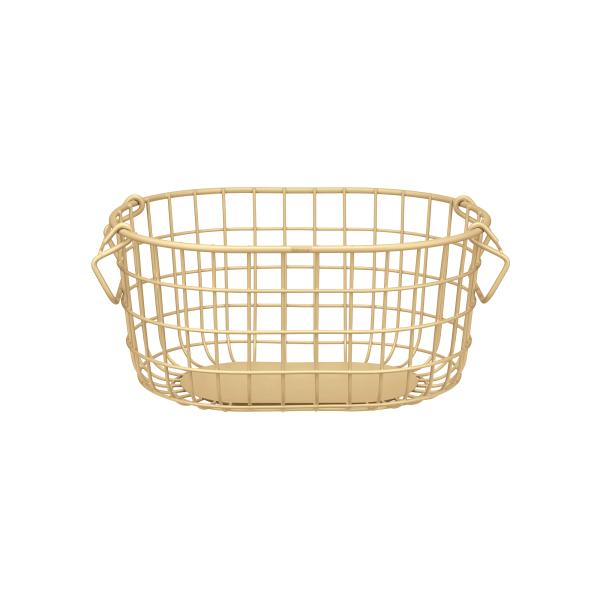 blomus KAGO storage basket New Wheat round size S, powder-coated metal, stackable, design basket by Kazushige Miyake