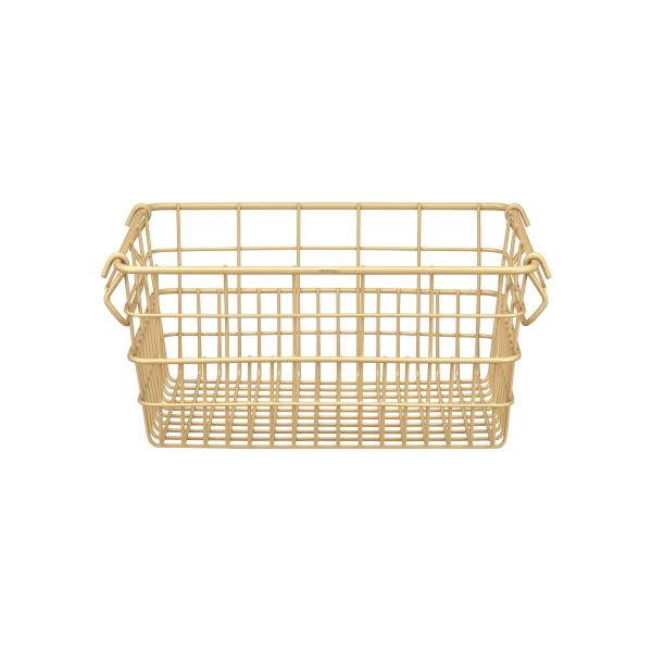 blomus KAGO storage basket New Wheat size S, square metal wire basket, stackable, design by Kazushige Miyake