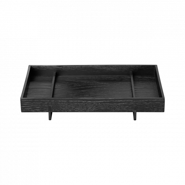 Tray ABENTO, Black, size L, hardwood, versatile | blomus
