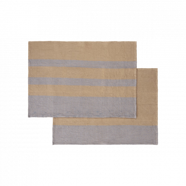 Set of 2 Tea Towels GANO, Indian Tan & Tradewinds | blomus