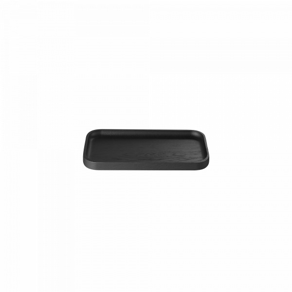 OKU Serving Tray, Black, oak, FSC, size S, modern | blomus
