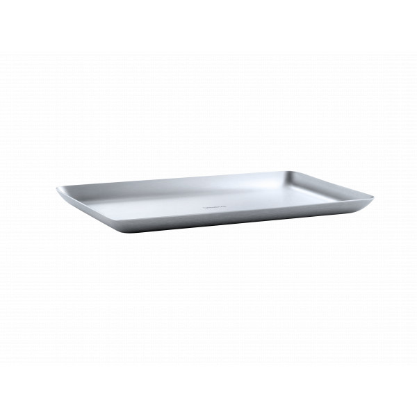 BASIC Tablett Silber 15 x 25 cm – Edelstahl | blomus