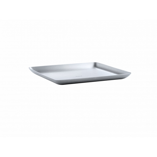 BASIC Tablett Silber – 17 x 20 cm Edelstahl robust | blomus