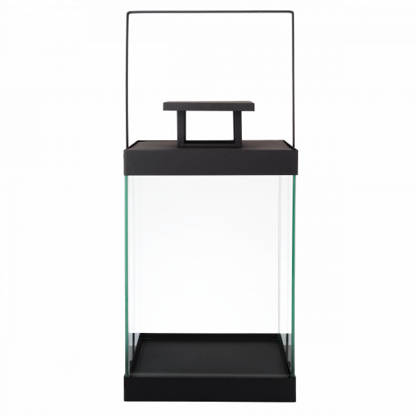 FINCA Laterne Black M mit Griff & Glas Windlicht | blomus