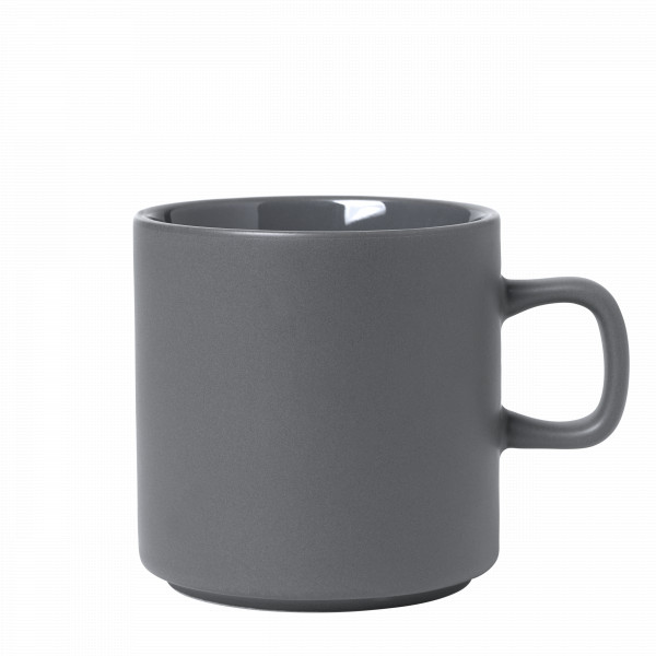 PILAR Mug Pewter 250 ml, ceramic coffee cup | blomus
