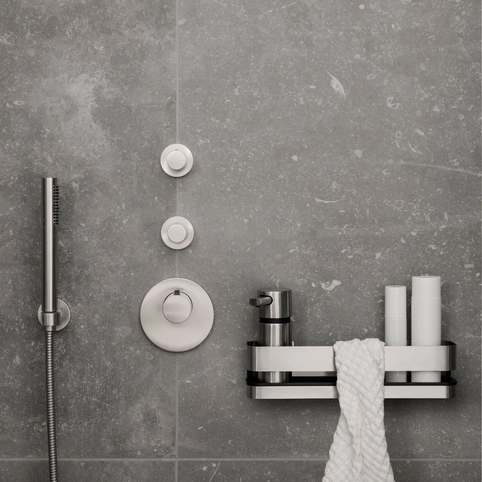 AREO Dusche, Aufbewahrung, Spiegel, Handtuch, Badezimmer, Duschablage